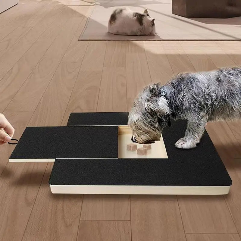Dog Nail Scratchboard Pull-Out Pet Nail Grinder Wooden Scratcher Pet Scratching Board Toy Ensures Protection of Furniture Floors