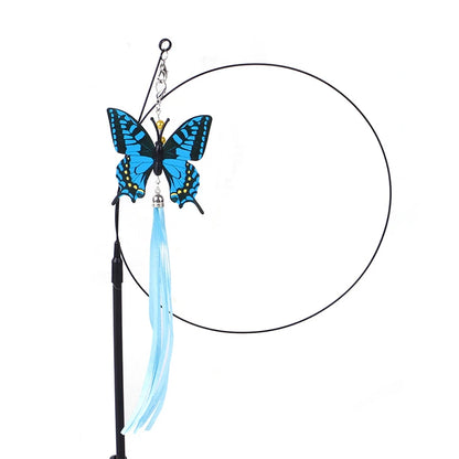 Cat Toys Simulation Bird Interactive Sucker Feather Bird with Bell Cat Stick Toy for Kitten Playing Teaser Wand Toy Cat Supplies